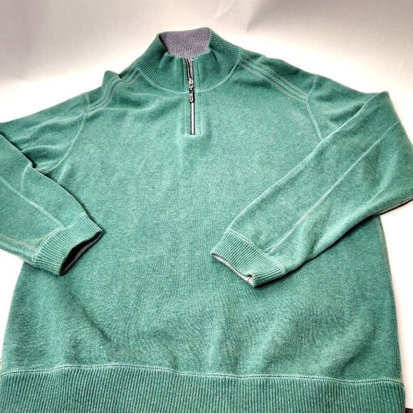 Tommy Bahama Other - Tommy Bahama Mens Size Medium Half Zip Sweater Top Green